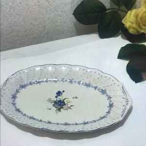 Floral Blue and White Serving Platter